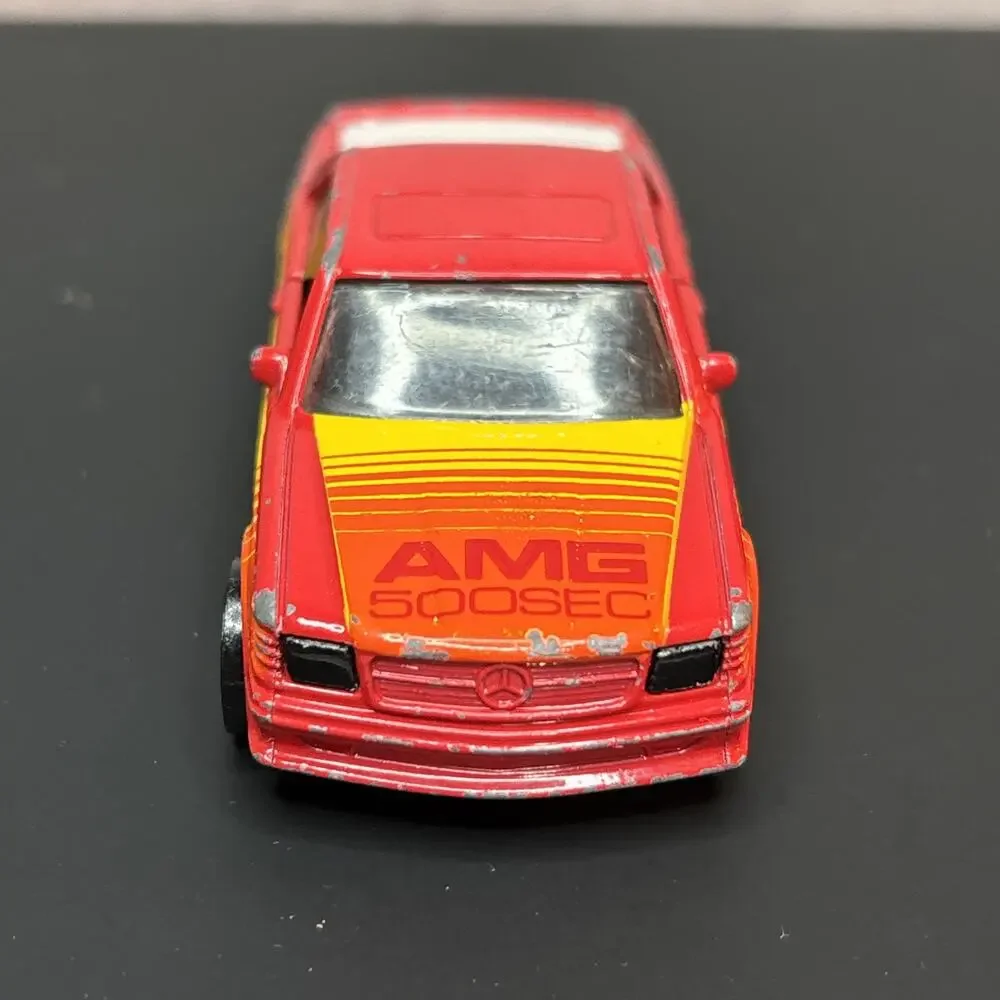 1984 Matchbox Mercedes Benz 500 SEC AMG Rare Color Change Wheels Doors Open VTG